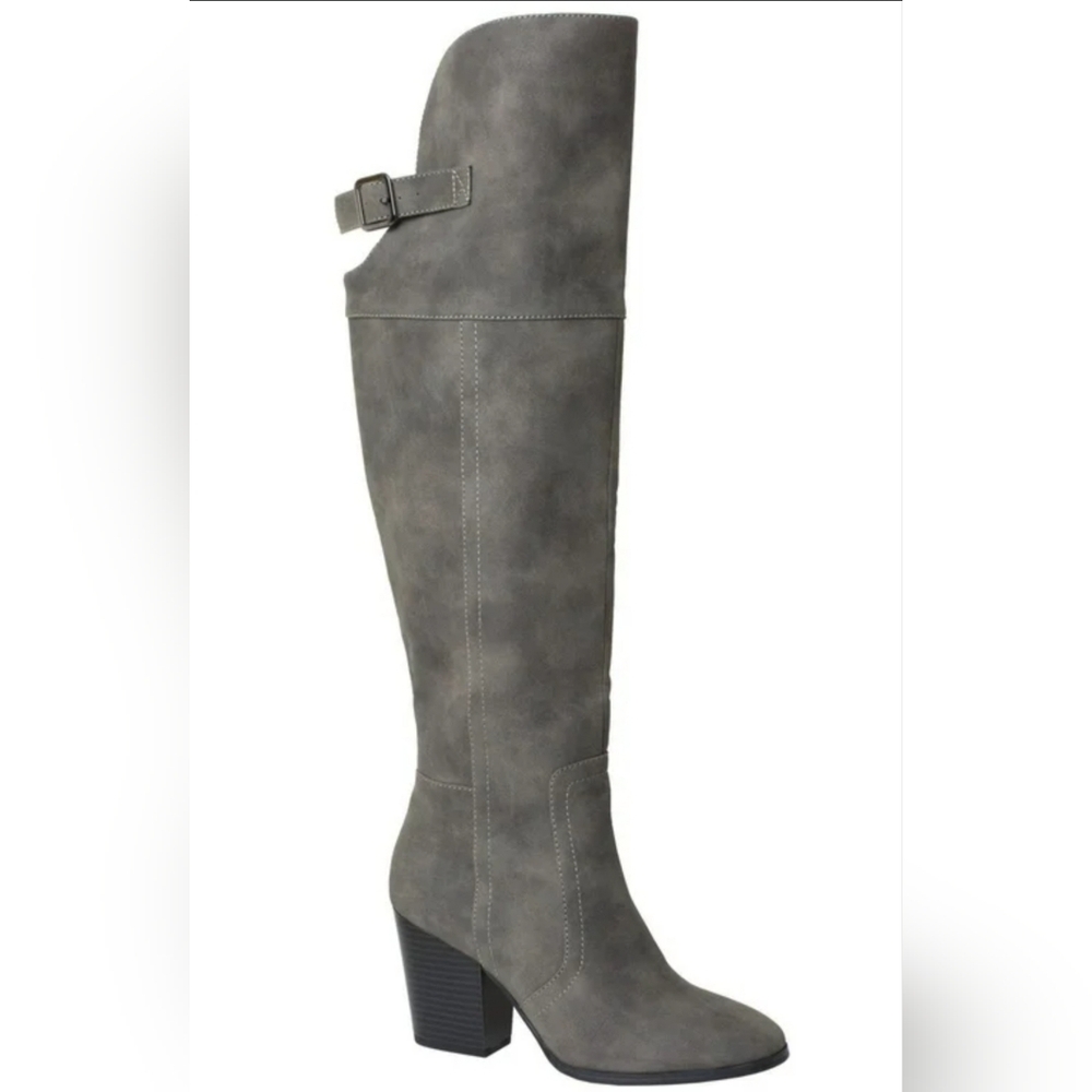 Easy Street Women's Maxwell | Tall Over The Knee Grey Matte Boots SIZE 7M